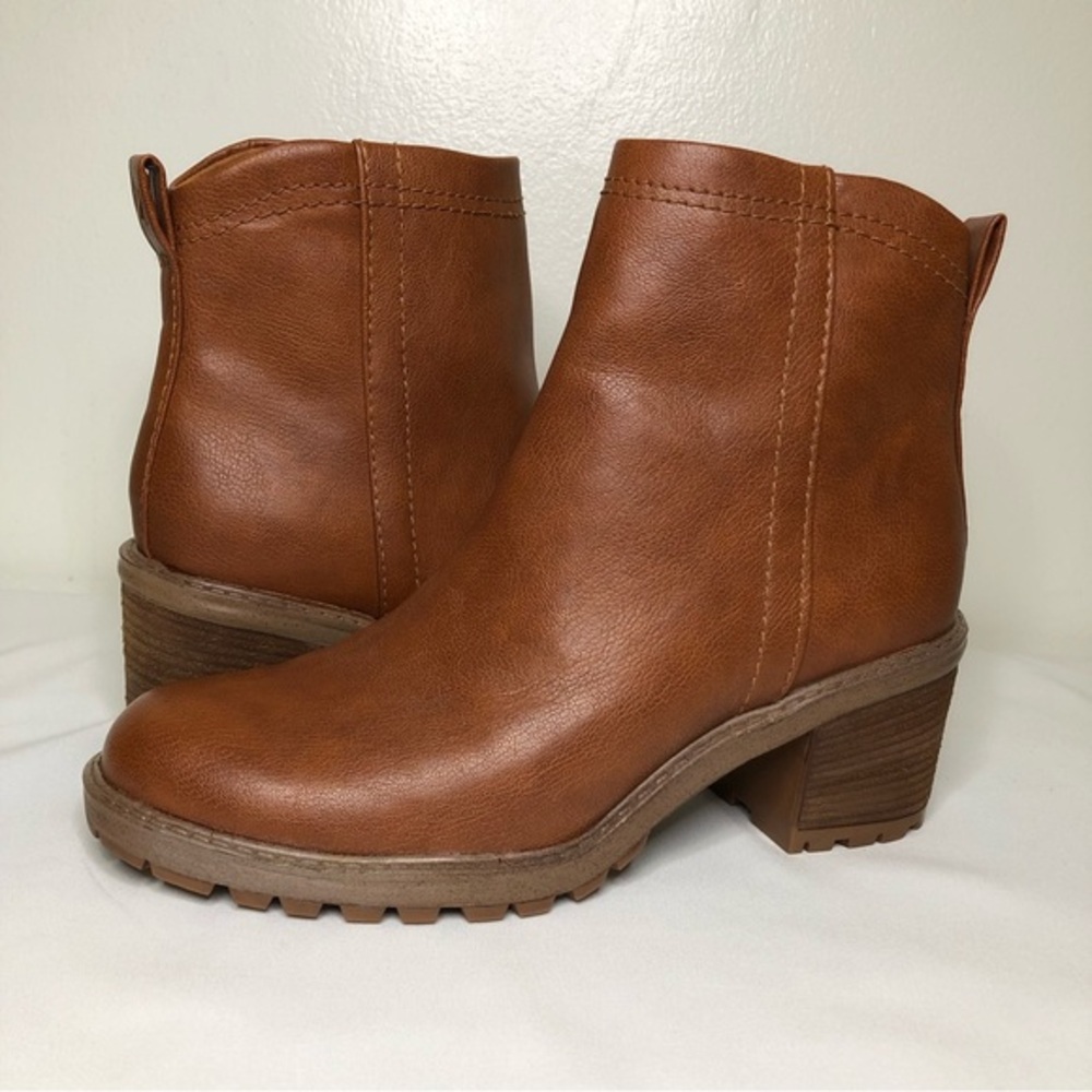 Zodiac Greyson Women’s Brown Leather Ankle Boots Size 9.5